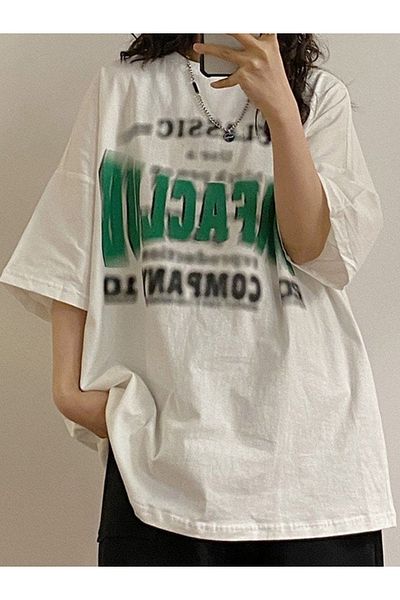 Gofeel Μπλουζάκι Unisex Oversize με ασαφές γράμμα