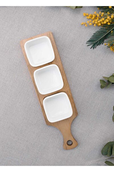 The Mia Woody Porselen Servis 33x10 cm