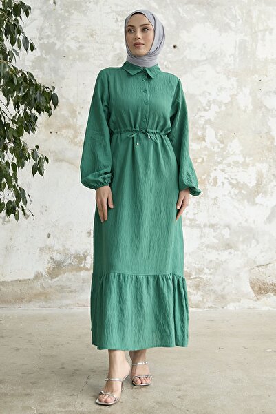 InStyle Samostatně pruhované monacké šaty - zelené