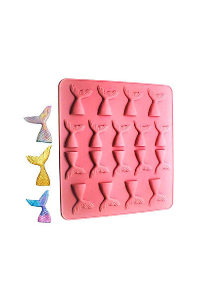 Getshopmini Epoksi Şeker Hamuru Çikolata ve Kurabiye Deniz Kızı Kuyruğu Silik...