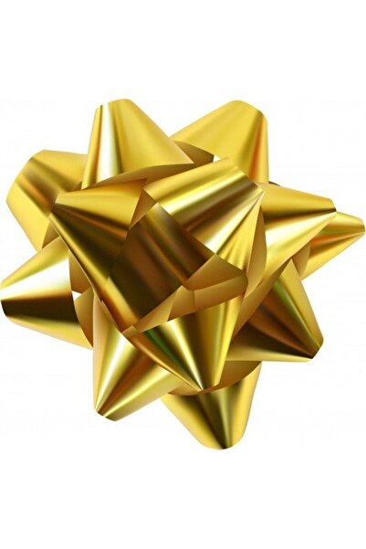 roco paper رافي ذهبي غير لامع بنقشة نجمة - 100 قطعة - قطر 5 سم