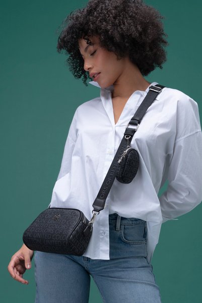 United Colors of Benetton Geantă crossbody de damă BENETTON neagră BNT1278