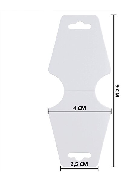 roco paper Beyaz Takı Kolye ve Bileklik Kartları - Takı Asma Kartı 100 adet 9 x 4 cm