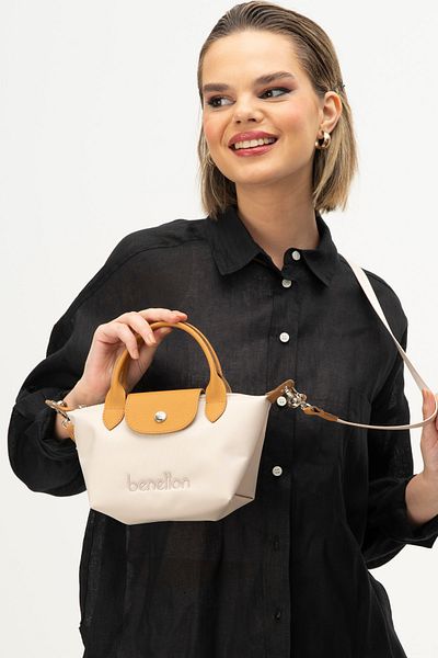 United Colors of Benetton Geantă de mână Benetton Beige-Camel pentru femei - BNT1360