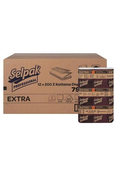 Selpak Professional ExTRA Z-layer Towel - 12 Pack x 200 Sheets