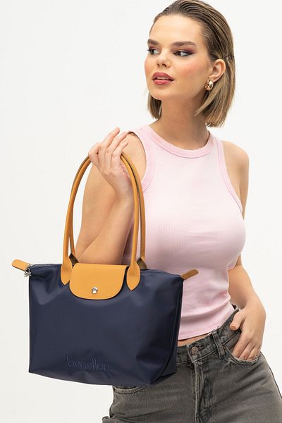 United Colors of Benetton GEANT DE MÂNĂ BENETTON FEMEI ALBASTRU MARO-CAMEL BNT1357