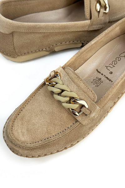 en7 Γυναικείο Loafer από γνήσιο δέρμα Mink BY173