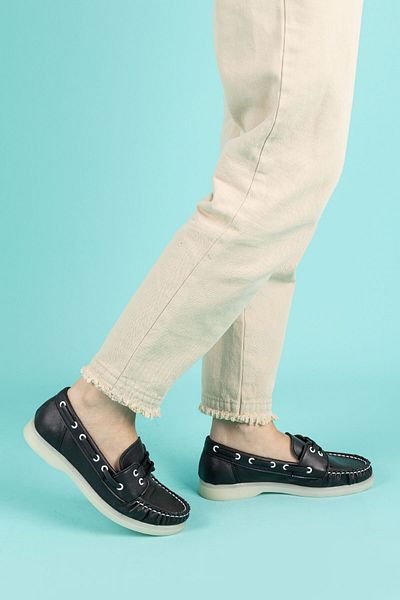Getcho Pantofi Loyd Loafer din piele neagră pentru femei