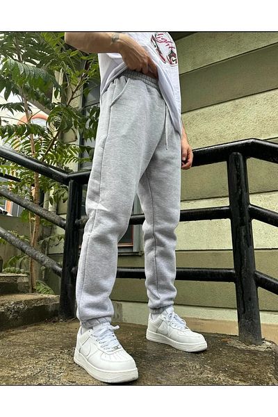FUNSTYLE Ανδρική φόρμα καλοκαιρινής φόρμας με καουτσούκ με 2 κλωστές σε γκρι χρώμα