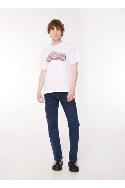 Levi's Levis Levis Crew Neck Printed White Men's T-Shirt A2082-0171
