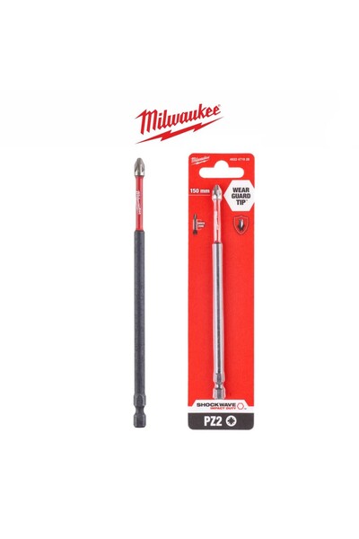 Milwaukee BİTS UÇ PZ2 150mm. 1Lİ PKT SHOCKWAVEE  T4932471928 MILWAUKEE