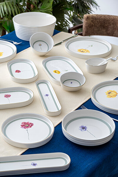 ACAR Dante Lüx Porselen 45 Parça Yemek Takımı