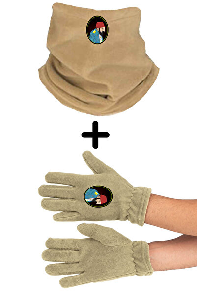 Fanze Set guler pentru gât, beretă și mănuși Abdulhamid Han zrn4998