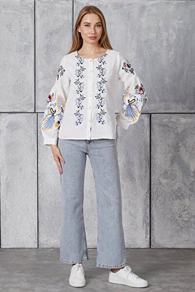 MİSS MİLLİON NAKIŞ DETAYLI KADIN GÖMLEK