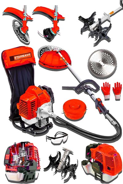 stanrayf Alman 16 Hp Çelik Piston Sırt Tipi Benzinli Motorlu Ot Çalı Tırpanı ...