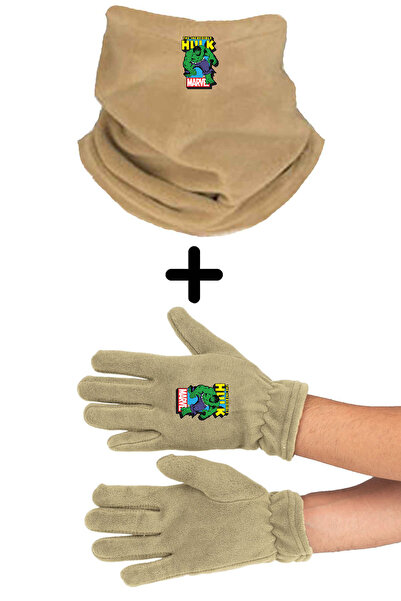 Fanze Set de mănuși și beretă cu guler pentru gât Super Heroes zrn4450