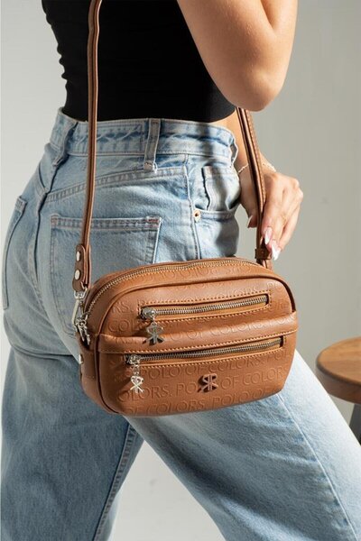 GALB LEATHER Orta Boy 25x16 cm 5 Bölmeli Kadın Omuz Çantası Çapraz Çanta Shou...
