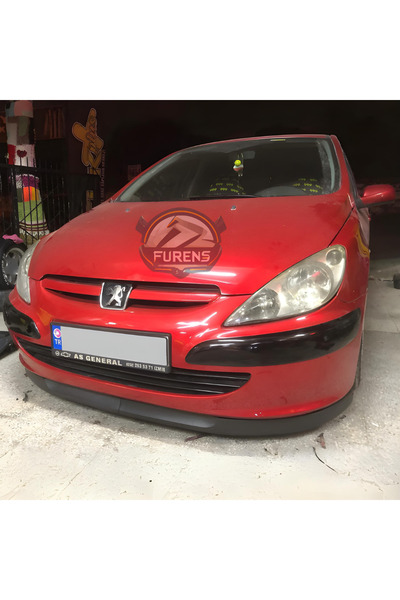 Furens Peugeot 307 2001-2008 Uyumlu H lip Esnek Ön Lip 2 Parça Karlık Ön Ek Tampon Altı Dil