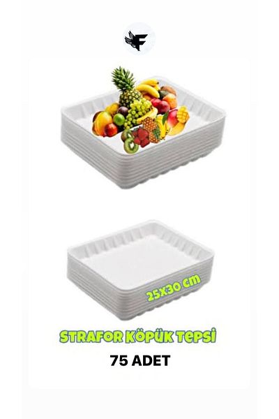 FİGANLAR Extra thick deep Foam Tray ( Mode 8/c ) 75 pieces