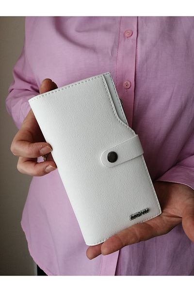 Just Polo Women's White Wallet with Coin Compartment-1203