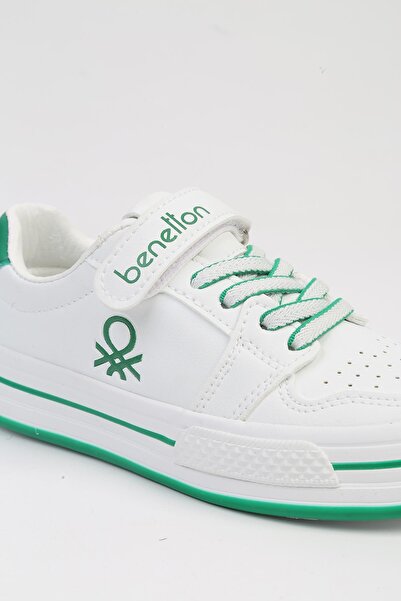Benetton ® IMPORTED White Green Children's Sports Shoes BNI-10029