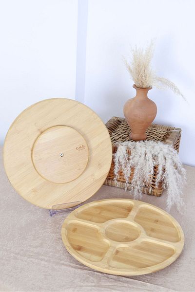 Bambum Breakfast Serving Plate with Rotating Compartments
