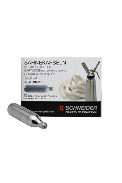 PASTRY PLANET Schneider Krema Tüpü 10 Adet (Cream Charger)