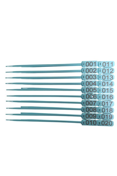 100 Adet MAVİ Et Belirleme (Karkas) Kelepçesi 36cm