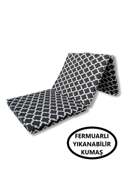 Mor Minder Katlanır Yer Yatağı Tek Kişilik Sünger Minder Yatak 70x180cm 6 Cm Grı Kalın Sunger Karacatı Model