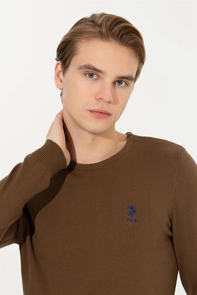 U.S. Polo Assn. Men's Coconut Crew Neck Basic Knitwear Sweater