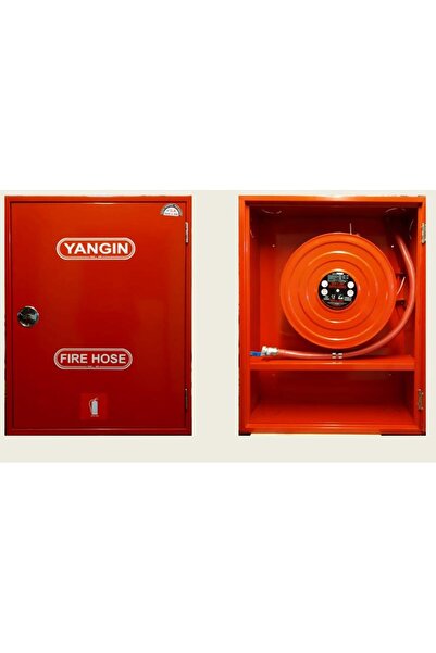 Genel Markalar 1" Dik Kapaklı Saç Kapak 30 Mt Hortumlu 0.90 Mm Yangın Dolabı Tse' Li Sıva Altı Alperen