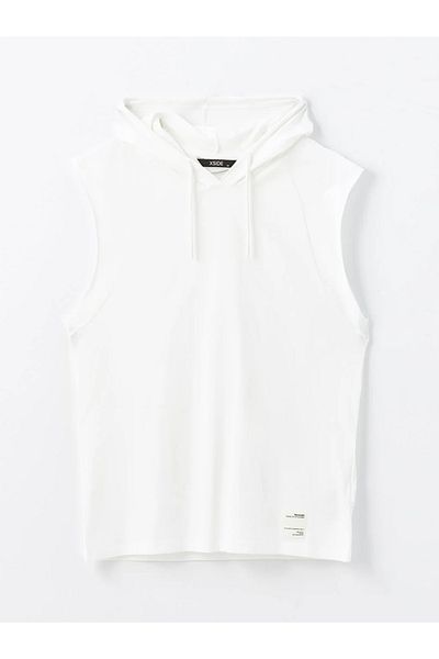 LC Waikiki XSIDE Hooded Printed Combed Cotton Men's Sleeveless T-Shirt