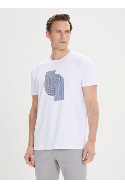ALTINYILDIZ CLASSICS Altıny Yıldız Herren-T-Shirt in Weiß – 4A 4824200023