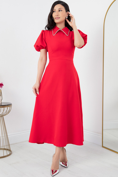 PULLIMM Rochie cu guler pentru bebeluși cu detalii de piatră - JNL2073