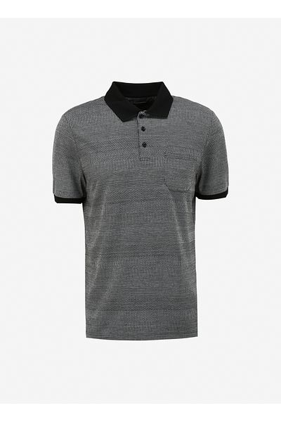 ALTINYILDIZ CLASSICS Hexagon Classics černé pánské polo tričko 4A 4824200046