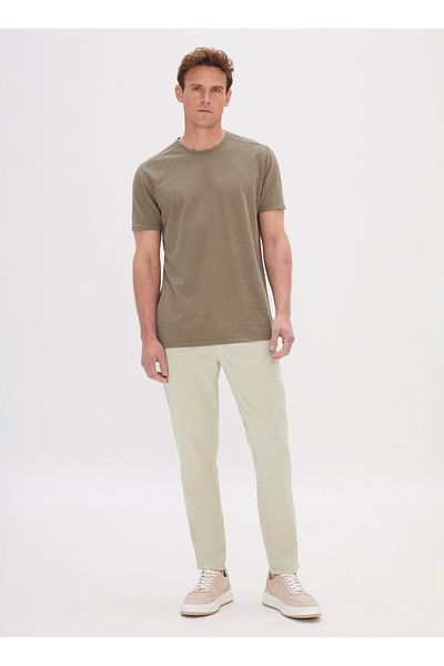 ALTINYILDIZ CLASSICS Six Stars Classics Khaki Herren-T-Shirt 4A 4824200060