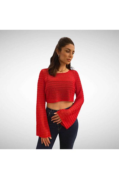 unique-g fashion accesories Model de tricotat sezon nou Crop