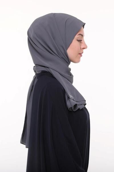 Altobeh Medina Silk Straight Hijab Shawl-Smoked