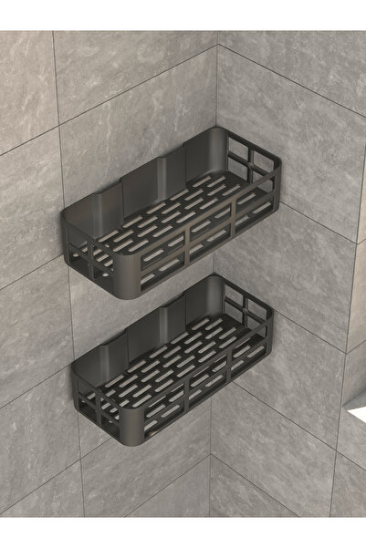 Bayev 6 Pieces Bathroom Organizer Θήκη σαμπουάν Σετ θήκης σαπουνιού Organizer ράφι ντους με αυτοκόλλητη κρεμάστρα