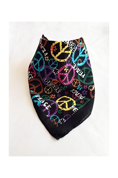 Shopiolog Unisex 100% βαμβάκι Peace Peace μοτίβο μπαντάνα