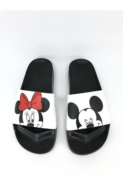 AKBAŞ Mickey Mouse Patterned Women's-Child Slippers