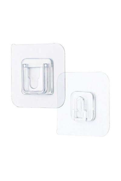 For Prime Slide-Up Item Fixing Hanger 10 Pieces Transparent Double Sided Adhesive Snap Clip