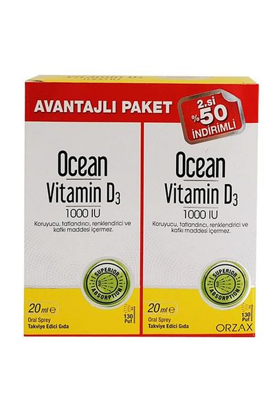 Ocean Ocean Vitamin D3 1000 Iu 2-Pack