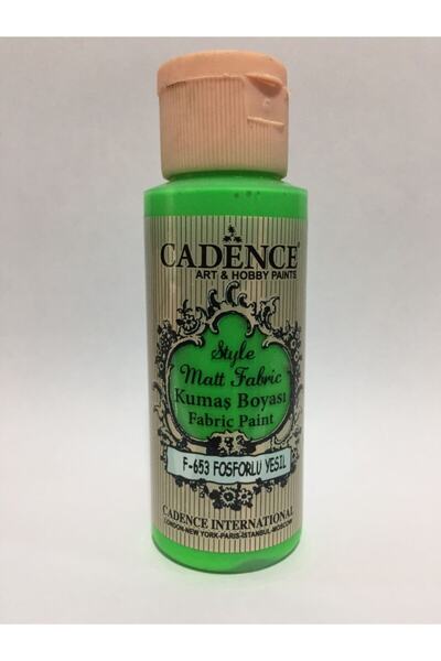 Cadence F-653 Boya Matt Fabric Kumaş Boyası F-653 Fosforlu Yeşil
