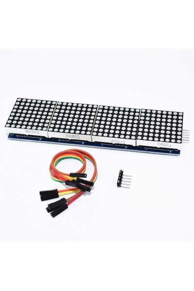 Genel Markalar Max7219 4lü Dot Matrix Modül 64 Nokta Led Ekran 5v 8x8 Matris ...