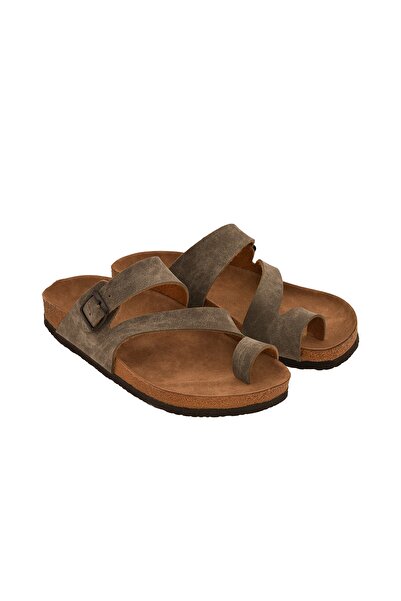 JustBow Παντόφλες Unisex Χακί