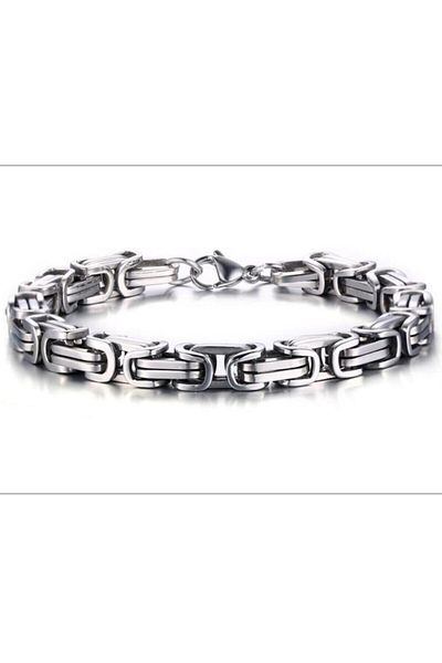 axexuar King Men's Women's 316l Steel Bracelet Thick Model 5 Mm