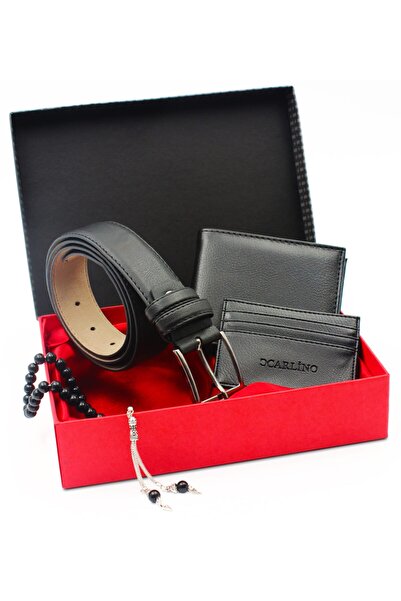 Carlino Özel Kutuda Cüzdan & Tespih & Kemer & Kartvizitlik Hediye Seti