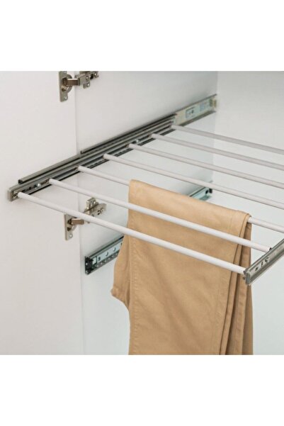 HUZUR Teleskopik Raylı Ayarlı Pantolonluk Dolap Içi 36 Cm Ile 46 Cm Arası
