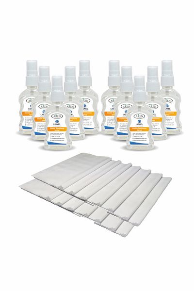 Lionel 10 Pieces of Glasses Cleaning Solution and 10 Pieces of Microfiber Glasses Cleaning Cloth